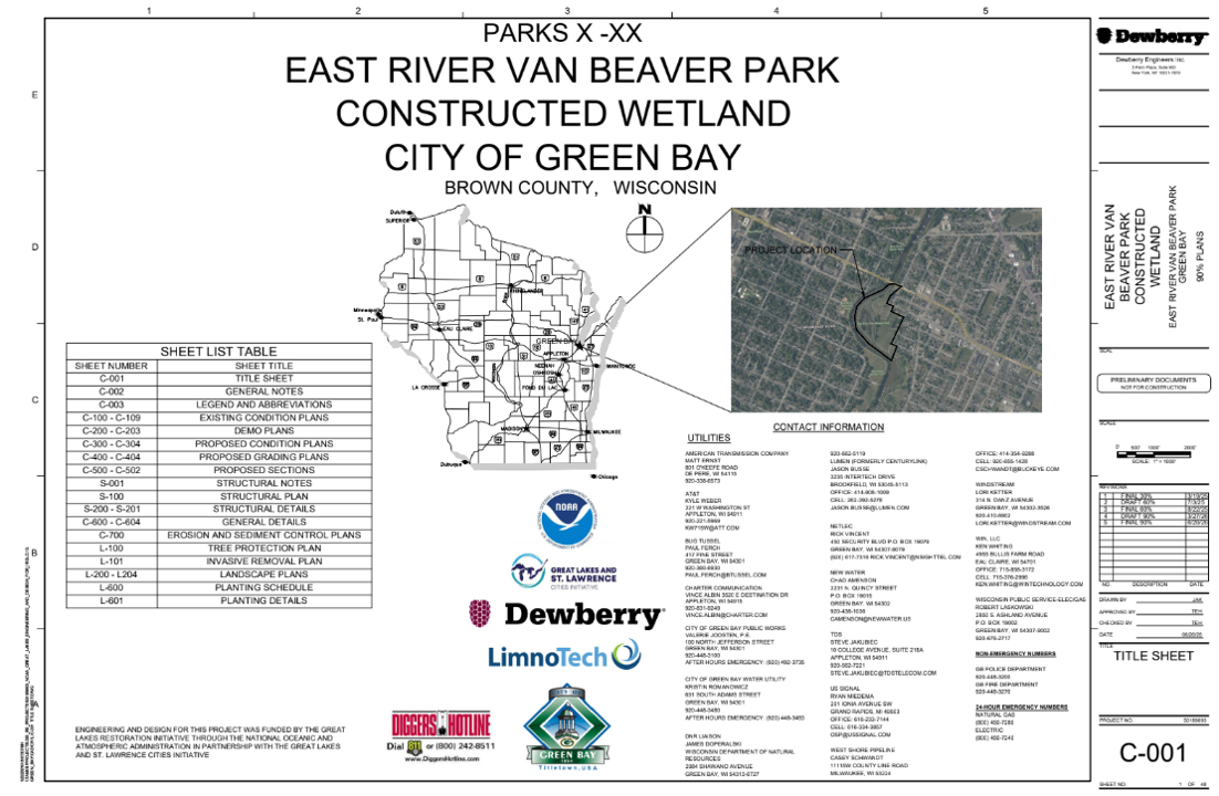 Van Beaver Park project plan.